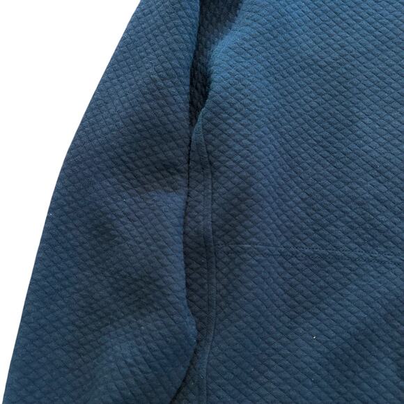 Craft Atlantic Sweater Men's Size Large Navy Blue Side Zip Textured Pullover - Picture 5 of 9